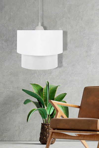EvLight Deco Pasta 25' White Pendant Lamp Chandelier