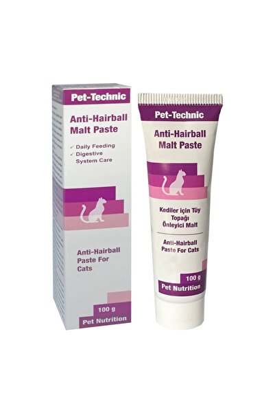 Pet-Technic Antı-hairball Malt Pasta Kediler Için Tüy Topağı Önleyici 100 G