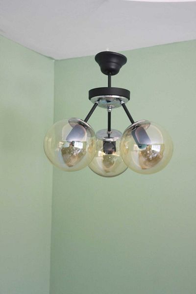 Uçar Ivy Black Honey Glop Glass 3-Piece Chandelier