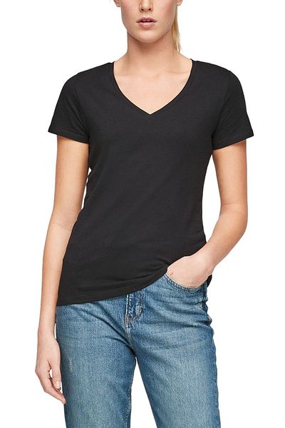 QS by s.Oliver T-Shirt - Schwarz - Regular Fit