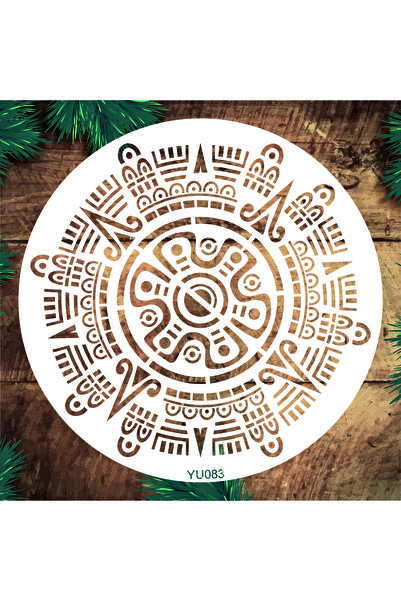 STENCİLTASARIM Stencil Tasarım Yu083 Aztek- Dekoratif Duvar, Fayans Ve Eşya B...