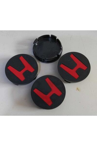 OEM Honda Vtec Siyah Jant Göbek Arması 55mm-58mm