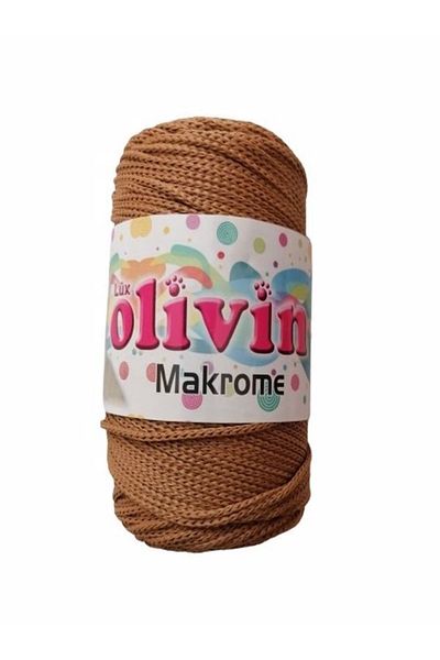 Lüx Olivin Olivin Polyester Macrame Knitting Yarn Cappuccino 100 Gr