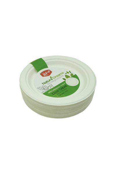 Roll-Up Ecological Cardboard Plate 22cm 50's