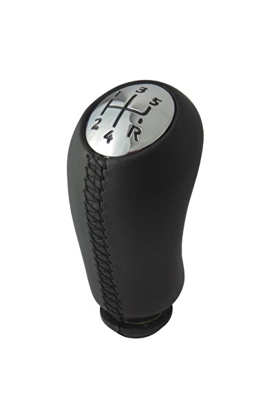 AutoAll Renault Scenic 2 Laguna 2 Black Leather Stitched Gear Shift Knob