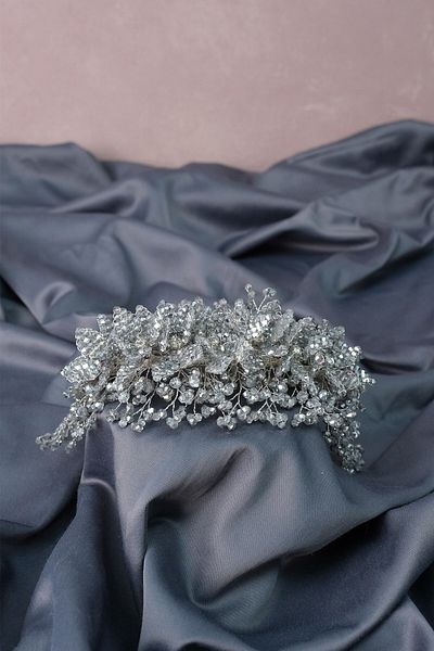 Hobigram إكسسوار شعر العروس Bade Beaded Flower Pattern Bridal Henna Crown – إكسسوارات شعر أخرى – إكسسوارات شعر أخرى