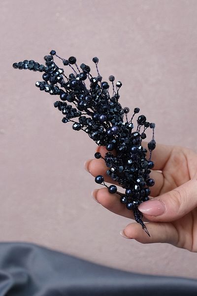 Hobigram إكسسوار نسائي رنا مشبك جانبي للشعر وملحقات عمامة العروس – إكسسوارات شعر أخرى، تصميم أنيق