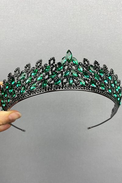 Hobigram إكسسوار شعر العروس مجموعة تاج وأقراط Mia Bridal Henna – إكسسوارات شعر أخرى، تصميم أنيق – أخرى S