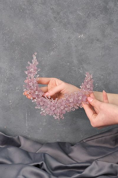 Hobigram إكسسوار نسائي Nida Flower Enamel Tiara Hair و Turban Accessory - إكسسوارات شعر أخرى - أخرى