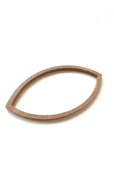 DEKOLOBİ Plain Eye Pulley / Frame Eye Pulley 40 Cm Paintable Raw MDF 6 Mm