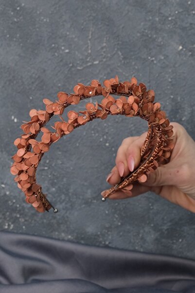 Hobigram Bridal Hair Accessory Rose Color Water Enamel Beaded Bridal Henna Tiara – Other Hair Accessories – Other