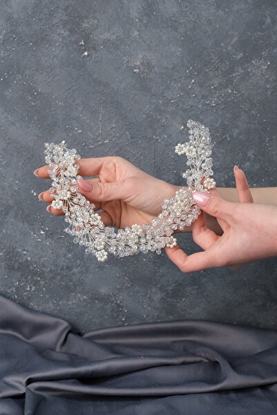 Hobigram Hair Accessory Duru Beaded Bridal Crown Hair and Turban Accessory – Other Hair Accessories, Stylish Design