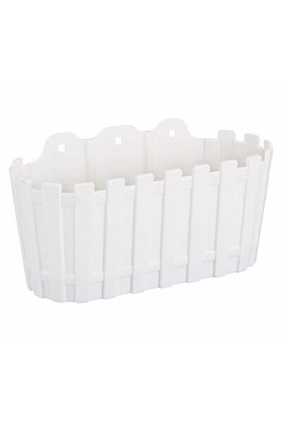 seazde Poliwork Akasya Duvar Saksı 3 Litre 30cm Akasyaduvar30beyaz