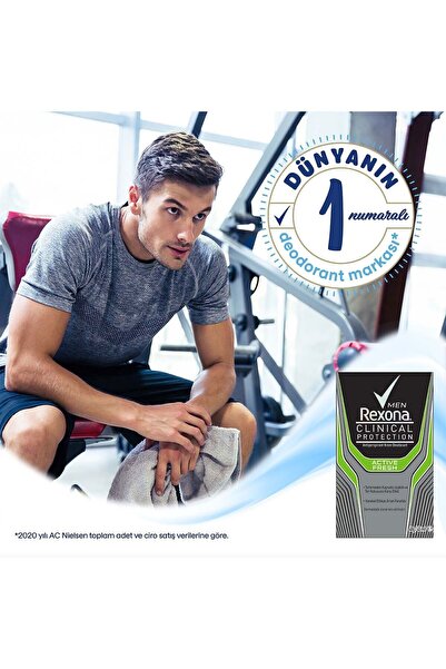 Rexona Clinical Protection Erkek Stick Active Fresh Terlemeye Karşı Koruma 45ml