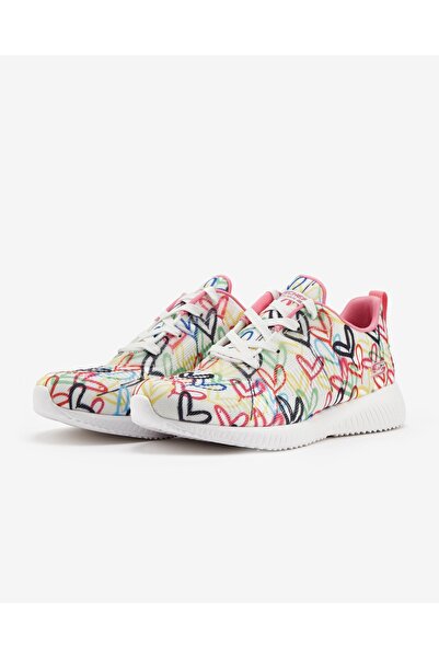 SKECHERS BOBS SQUAD-STARRY LOVE Kadın Beyaz Spor Ayakkabı - 117092 WMLT