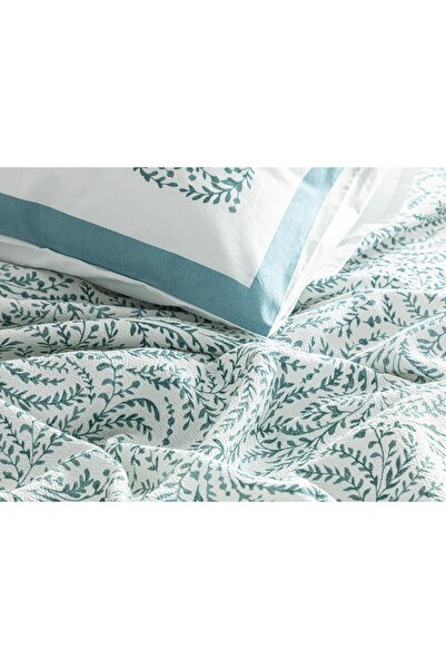 English Home Seledon Single Pique Set - Calm Nature Printed, 150x220 Cm