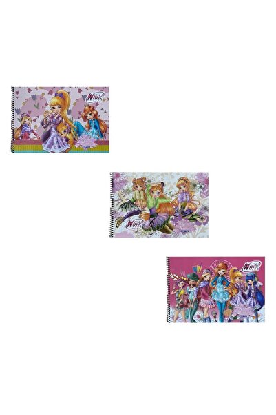 Gıpta Winx 25x35 Spiralli Resim Defteri 15 Yp. 3'lü