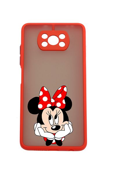Merwish حافظة هاتف فاخرة لهاتف Xiaomi Poco X3 - Poco X3 Pro مع حماية لعدسة الكاميرا ونمط ميني باللون الأحمر
