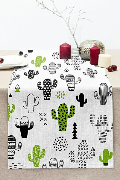 Realhomes Cactus Model Special Design Modern Cusut Raschel Knitted Runner