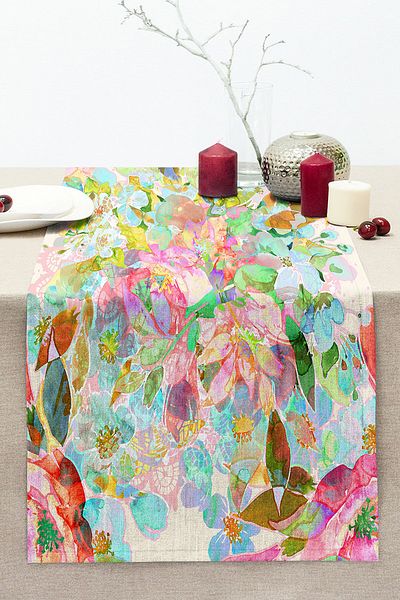 Realhomes Digital Printed Stitched Raschel Knitted Runner with Modern Art Design
