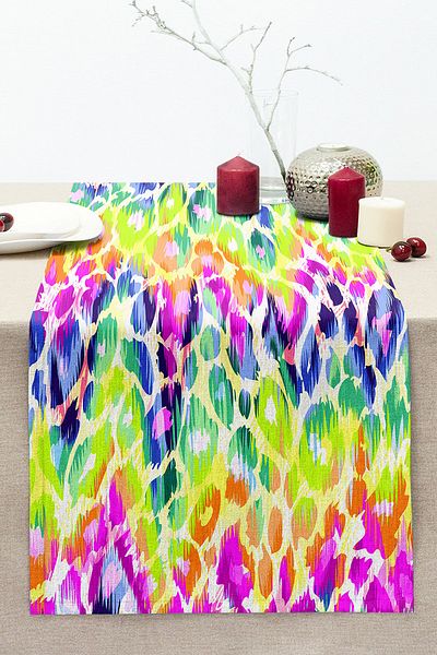 Realhomes Colorful Patterns Digital Printed Modern Stitched Raschel Knitted Runner