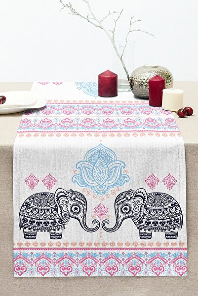 Realhomes Modern Elephant Patterned Digital Printed Modern Stitched Raschel K...