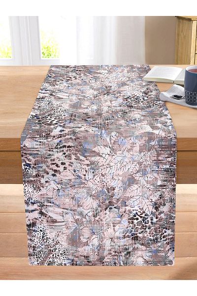 Realhomes Digital Printed Stitched Raschel Knitted Runner with Modern Art Design