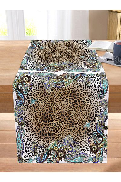 Realhomes Spring Special Design Digital Printed Modern Stitched Raschel Knitted Runner