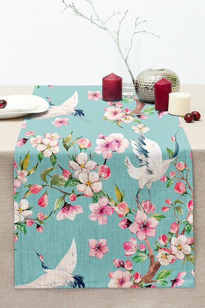 Realhomes Modern Stitched Raschel Knitted Runner with Ebabil Birds Motif