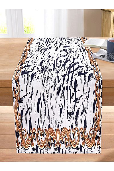 Realhomes Zebra Motif Special Design Digital Printed Modern Stitched Raschel Knitted Runner