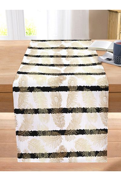 Realhomes Digital Printed Stitched Raschel Knitted Runner with Modern Art Design