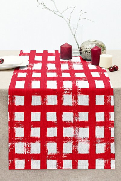 Realhomes Motiv pătrat geometric cusut decorativ Raschel tricotat Runner pe f...