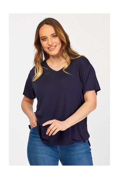 citycenterfashion Woman's V-Neck Plus Size T-shirt Cty-cnd-01