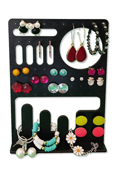 GEEG Cadou decorativ Cercei cu unghii Inel Cercei cu cerc Suport pentru bijut...