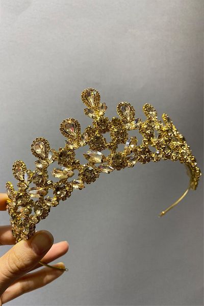 Hobigram إكسسوار شعر العروس Beety Model Bridal Henna Crown – إكسسوار العروس، تصميم أنيق، إكسسوار نسائي – G