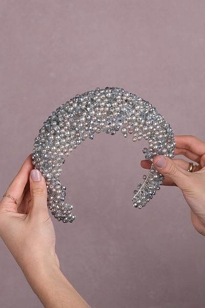 Hobigram إكسسوار شعر الزفاف من Leal Bombeli Beaded – تصميم خاص، إكسسوار، إنتاج عالي الجودة، طراز مذهل
