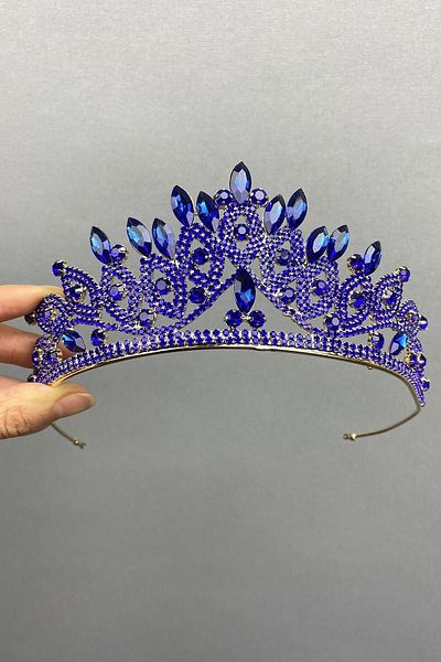 Hobigram مجموعة إكسسوارات الشعر Lilya Bridal Henna Crown and Earrings Set - إكسسوار الزفاف، تصميم أنيق، إكسسوار نسائي -
