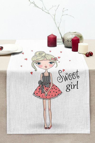 Realhomes Best Friends Themed Digital Printed Modern Stitched Raschel Knitted Runner