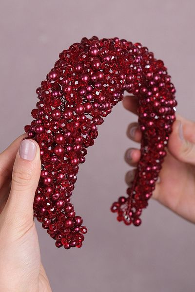 Hobigram إكسسوار شعر الزفاف المزين بالخرز من Leal للعروس الجميلة - إكسسوار الزفاف، تصميم أنيق -