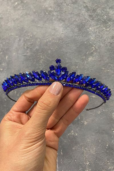 Hobigram إكسسوار شعر العروس Saks Blue Ece Model تاج هينا رفيع للعروس - إكسسوار العروس، تصميم أنيق - العروس