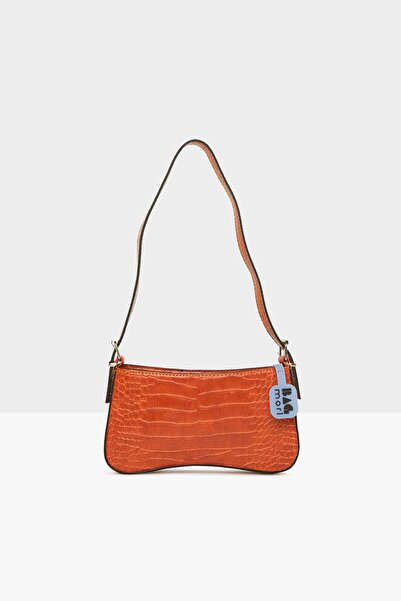 Bagmori Помаранчева жіноча сумка з ручкою у формі крокодила M000007218