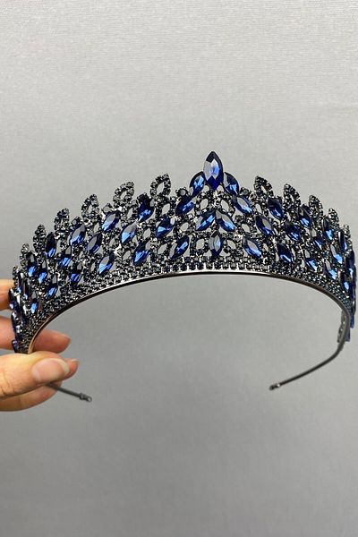 Hobigram مجموعة تاج وأقراط Mia Bridal Henna لأوقات خاصة - إكسسوار الزفاف، تصميم أنيق، إكسسوار نسائي
