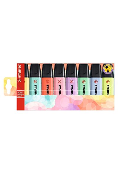 Stabilo Boss Orıgınal Pastel 8 Li Set / Pastel 8 Li Fosforlu Kalem Seti -yeni