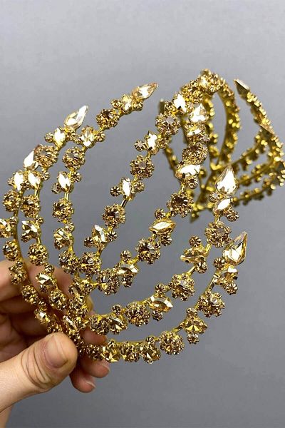 Hobigram إكسسوار شعر العروس مزدوج الجوانب إكسسوار شعر هيلين تاج العروس – إكسسوار العروس، تصميم أنيق – Ge