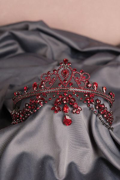 Hobigram تاج هينا مزين بشراشيب من Hurrem للعروس الجميلة - إكسسوار الزفاف
