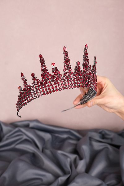 Hobigram تاج زفاف موديل الأميرة خاص للعروس الأكثر جمالاً - إكسسوار الزفاف، تصميم أنيق، إكسسوار نسائي -