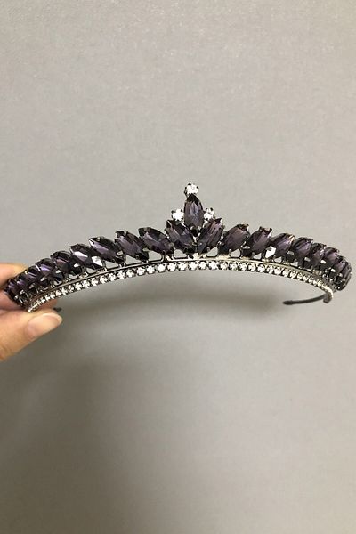 Hobigram Coroana Henna Model Lena Violet Slim pentru cele mai frumoase mirese – Coroana, Piatra de Cristal, Model Elegant, Coroana Mireasa – Coroana