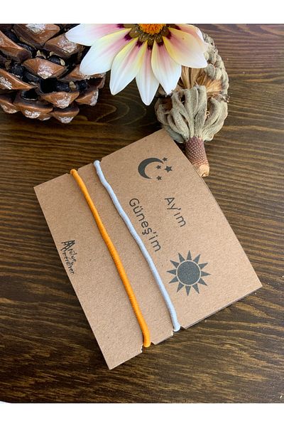 Atölye Merdiven My Moon, My Sun Couple Bracelet, Spouse, Friend, Bff Bracelet, Rope Bracelet Set