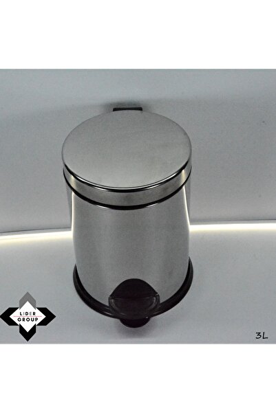 LİGROUND Stainless Metal Pedal Dustbin -3l-