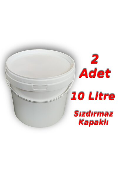 Decotone 10 Lt Plastik Kapaklı Kova Hobi Boya Gıda Yoğurt Kovası Beyaz